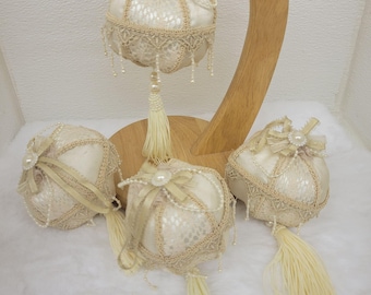 Vintage Viktorianische Weihnachts Ornamente - 4er Set