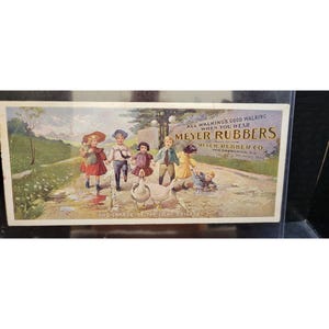 Vintage Werbung Meyer Rubber Co New Brunswick NJ Sammlerkarte