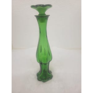 Vintage Avon Emerald Green Bud Vase Perfume Decanter Bottle -Empty