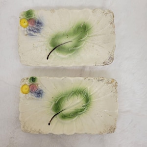 Vintage Porcelain Soap Dish Set - Made in Japan