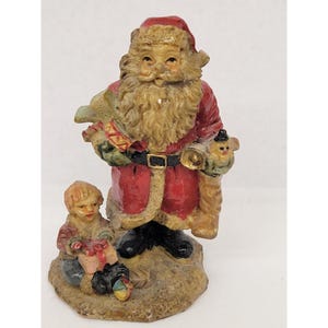 Vintage Santa Figurine Collectible Christmas Holiday Decor 1995