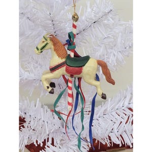Vintage Carousel Horse Christmas Ornament