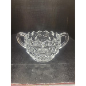 Vintage Clear Depression Glass Sugar Cube Dish