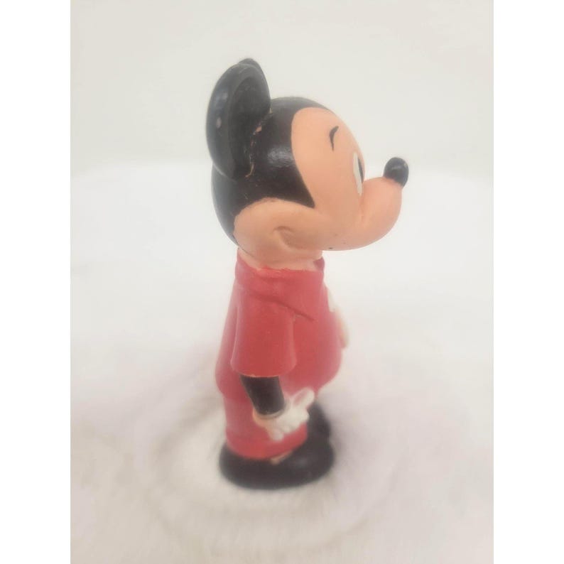 Vintage 1950's Mickey Mouse Hard Plastic Figurine image 2