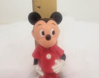 Vintage 1950's Mickey Mouse Hard Plastic Figurine