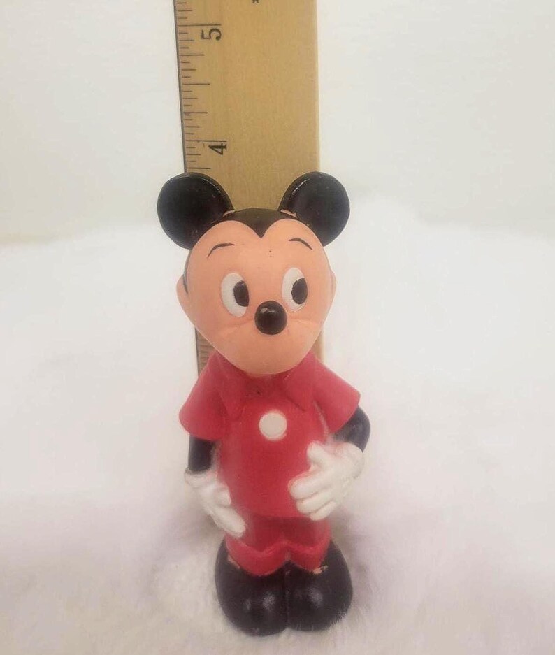 Vintage 1950's Mickey Mouse Hard Plastic Figurine image 1