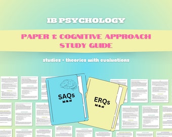 IB Psychology Paper 1 Studiegids (cognitieve benadering)