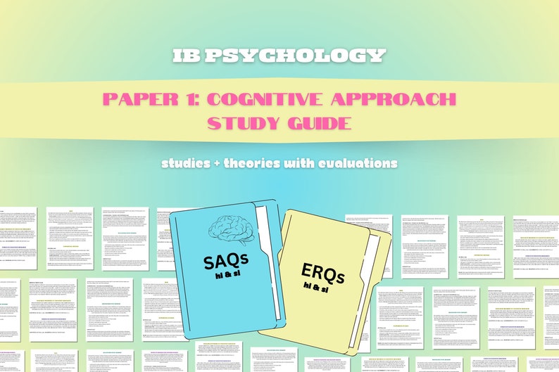 IB Psychology Paper 1 Study Guide Cognitive Approach zdjęcie 1