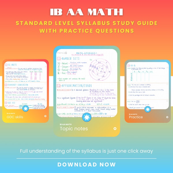 IB AA Math Standard Level Lehrplan Studienführer