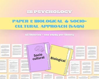 IB Psychology Paper 1 Biological & Sociocultural Approach SAQ Study Guide