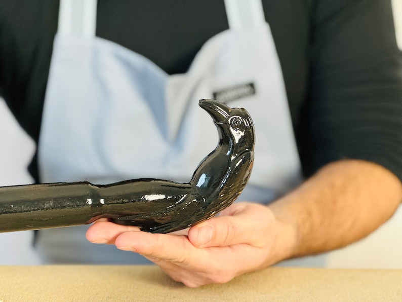 Gothic umbrella Raven goth umbrella Crow wooden handle Umbrella Black Raven umbrella goth parasol gothic Gift Vintage umbrella antique Raven