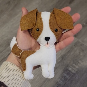 Felt Jack Russel Terrier Dog Figurine Toy