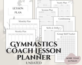 Digital Gymnastics Lesson Planner | Printable Files | Lesson Plan | Gymnastics Coach | Coaching