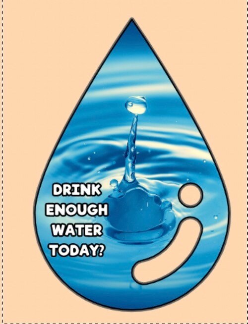 Daily Routine Reminder Self Care Sticker Water Drop With Water Droplet ...