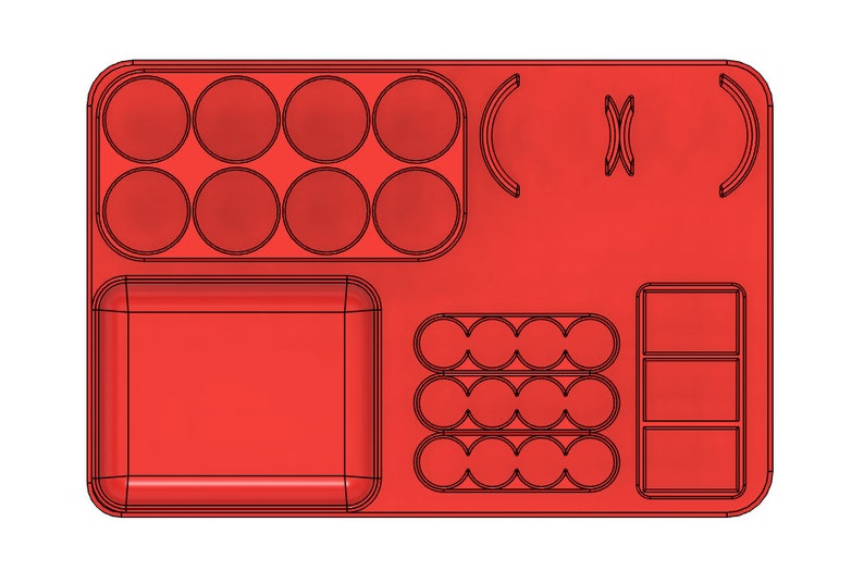 Reflex Tool Pit Tray for Mini Z 1/28 stl zdjęcie 3