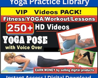 Yoga Pose Video Bundle: Fitness, Weight Loss, Stress Relief  (HD Digital Download MP4 , Workout