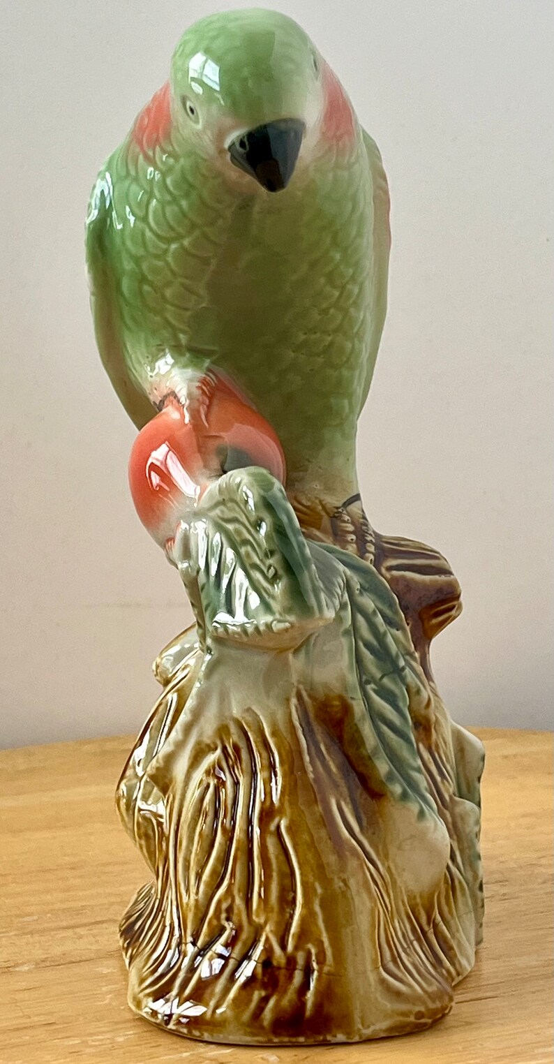 Vintage Green Ceramic Parakeet Parrot Made in Brazil - Etsy