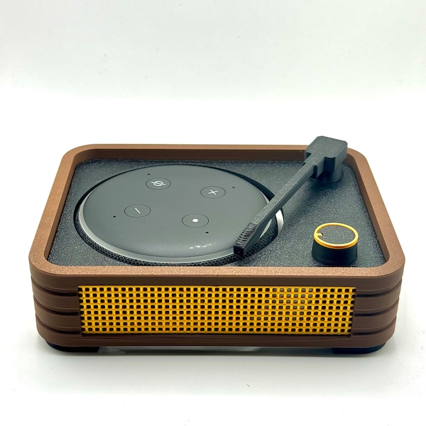 Alexa-Unterstützung, Vintage, Vinyl, Plattenspieler, Alexa 3gen, Retro, Home Deco, Geschenk Vintage, Echo Dot, Alexa-Ständer, Alexa-Halter