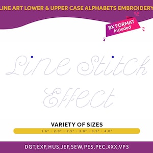 Light Chain Stitch Font Dense Chain Machine Embroidery Designs, Script Font, A-Z sorted, Monogram fonts, 6 Sizes, PES DST - Instant Download