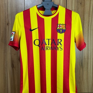 Barcelona Away Jersey 2013/14 | Yellow Football Shirt Size S | Soccer Kit