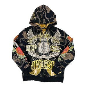 00s CHRISTIAN AUDIGIER リバーシブルパーカー Y2K Y2K ED HARDY Christian Audigier Hoodie Sweatshirt Dead Or