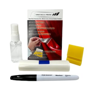Install Proz Clear Paint Protection Film-Medium Sized, Universal, Rear Bumper Protector