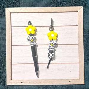 Custom Snoopy inspired keychain or pen
