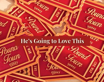 Valentijnsdagcadeaus van haar voor hem Funny Pound Town Ticket Vriendje Echtgenoot Gag Cadeau Flirterig 3D-geprint kleine verrassing Kous kleinigheidje