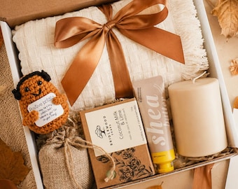 Caja de Halloween Boo para ella Paquete de cuidado para hija Cajas de regalo de cosecha para novia Hygge Fall Vibes Caja de regalo Calabaza especiada Cálido y acogedor