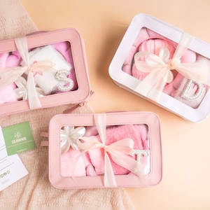 Benutzerdefinierte Slumber Party Make-up Tasche Benutzerdefinierte Sorority Große Kleine Geschenk Spa Party Favor Goodie Bags College Survival Geschenk High School Abschluss