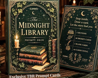 Dark Academia TBR Card Deck To Be Reading Prompts Bookish Gifts Halloween Book Lover Gift Christmas Stocking Stuffers Book Club Game Booktok