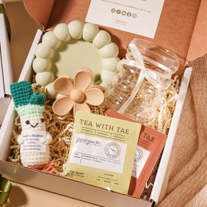 Caixa de presente personalizada para cuidados pessoais para mulheres, conjunto de presente de bem-estar para mãe, presente de aniversário personalizado para funcionário, presente de Natal personalizado para cunhada