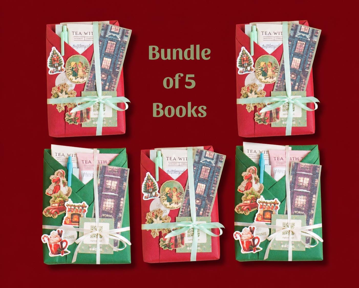 Advent Calendar Blind Date with a Book Christmas Gifts Bulk Employee Holiday Gifts for Book Lover Club Gift Idea Christmas Stocking Stuffers