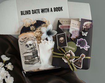 Romance sombre avec un livre Coffret cadeau Dark Academia pour amateurs de livres fantastiques Coffret livre thriller mystère Coffret livre d'horreur Halloween
