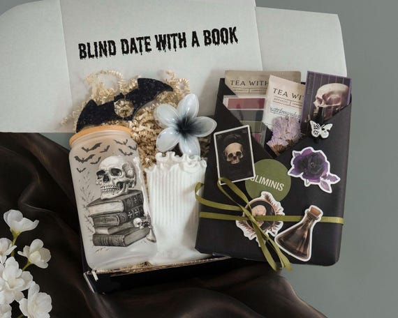 Dark Romance Blind Date with A Book Dark Academia Gift Box for Fantasy Book Lover Gifts Thriller Mystery Book Set Horror Book Box Halloween