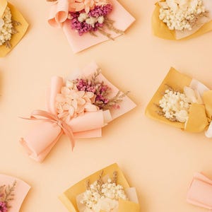 Mini Dried Flower Bouquet Bulk Wedding Centerpiece Small Table Decor Dried Flowers Bridesmaid Proposal Gift Box for Her Birthday Present