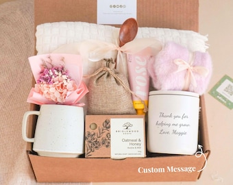 Personalized Self Care Spa Gift for Teacher Gift Box End of Year Teacher Appreciation Gift Basket Back to School Gift Christmas Gift Ideas