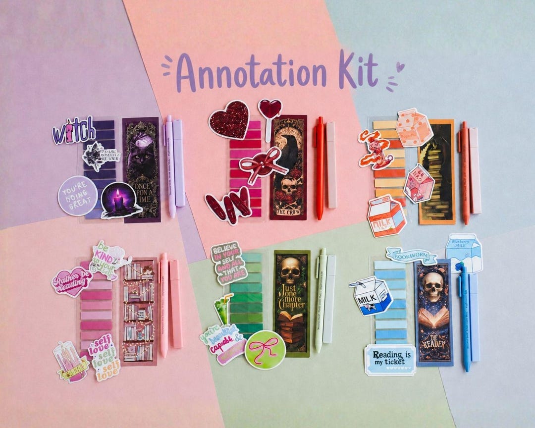 Book Annotation Kit Labels Book Annotation Kit Bookish Gifts Annotation Tabs for Book Club ...