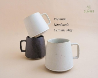 Handmade Pottery Mugs Coffee Wabi Sabi Ceramic Cup Latte Art Cup Matcha Cup Cappuccino Gift for Coffee Lover Gift for Her Basket Treats Gift