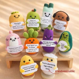 Custom Self Care Gift Crochet Emotional Support Potato Anxiety Relief Care Package Stocking Stuffers Present Positive Potato Christmas Gifts