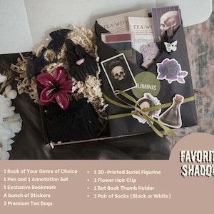 Dark Academia Gift Set Blind Date with a Book Box for Fantasy Romance Thriller Mystery Lovers Halloween Reading Present for Her or Teen
Halloween Book Lover Gift Box Blind Date with a Book Dark Romance Fantasy Horror Thriller Mystery Surprise Gift Dark Academia Aesthetic
