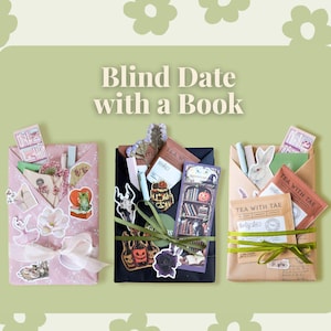 Custom Blind Date with A Book Box Spa Gift Basket for Her Bookish Self Care Box for Bookworm Gift Thriller Book Reader Gift Set Book Lover