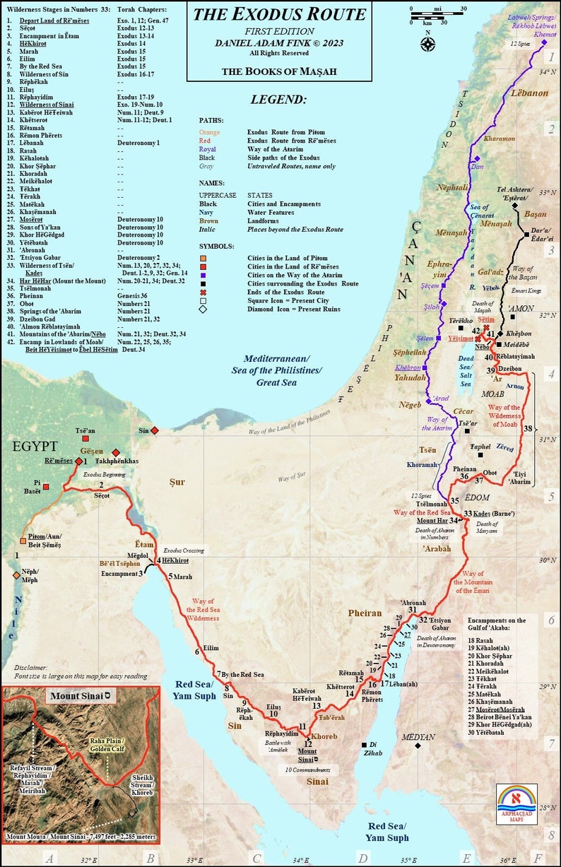 First Complete Exodus Route Maps - Etsy