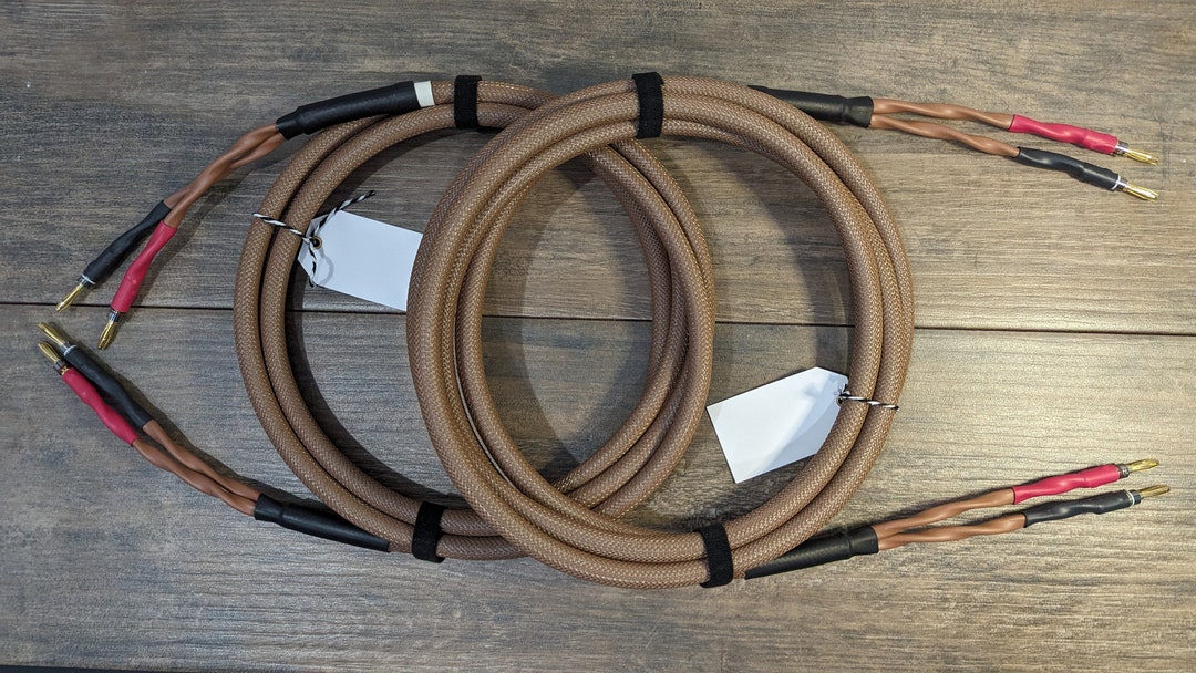 Custom Speaker Cables Brown 10' Pair canare 4S11G - Etsy
