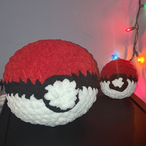 Pokeball Crochet Plushie Stuffed Toy Gift