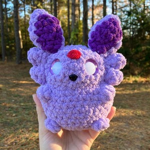Amethyst Purple Twin-Tailed Fox Crochet Plush
