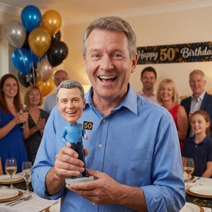 Benutzerdefinierte Bobblehead Doll vom Foto, handgefertigte Tonfigur, 3D Statue Portrait