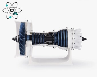 Jet Turbine Engine 3D Printed STEM Learning Kit