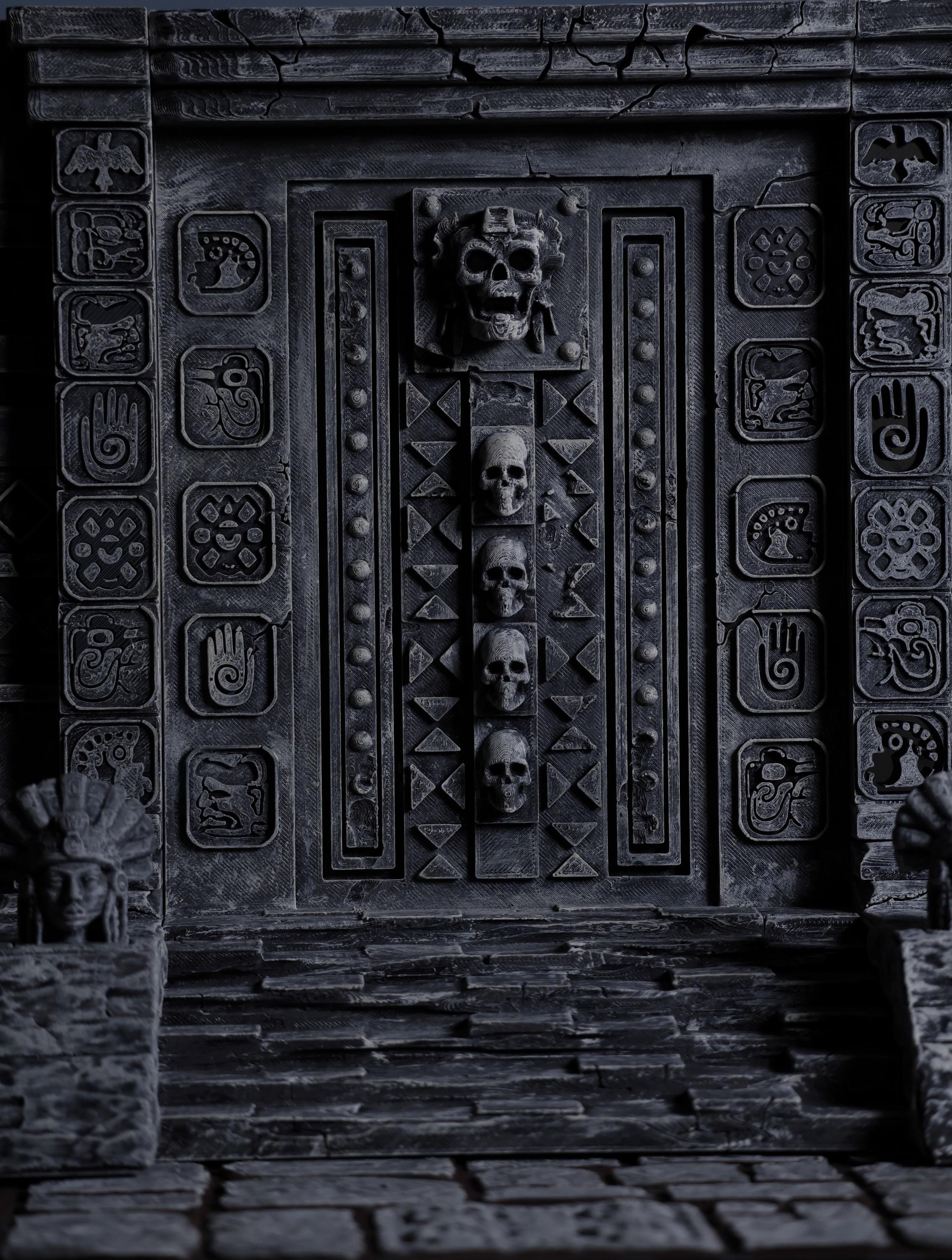 3D Printed Aztec Temple Diorama, 1:12 Scale - Etsy