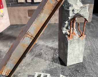 1:12 scale realistic city. Destroyed city. rubble. 3D Printed